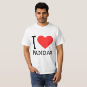 Ik hou van panda's t-shirt (Voorkant volledig)