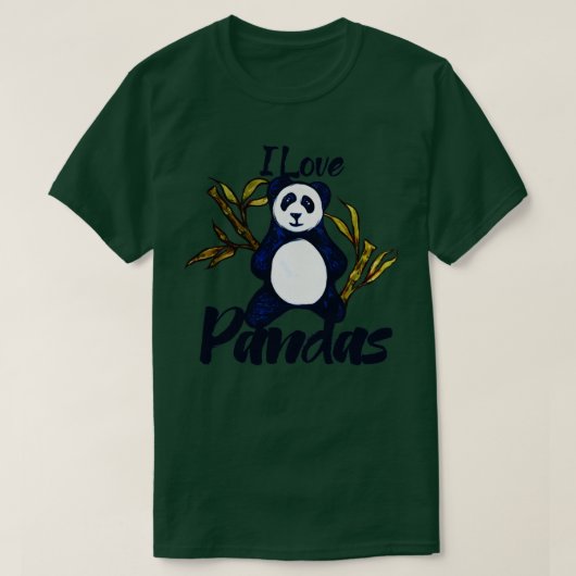 Ik hou van panda's t-shirt (Design voorkant)