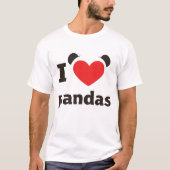 Ik hou van panda's  t-shirt (Voorkant)