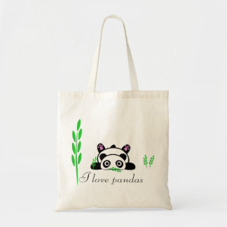 Ik hou van panda's tote bag