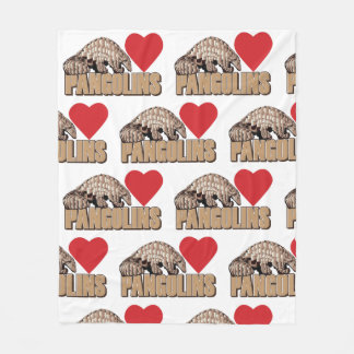 Ik hou van Pangolins, sla de Pangolins op Fleece Deken