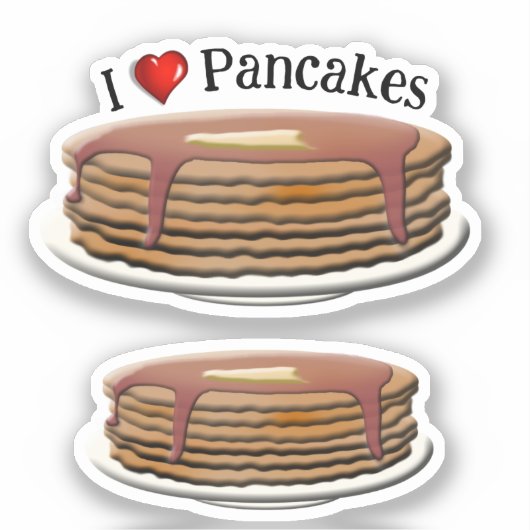 Ik hou van pannenkoeken * Pannenkoekendag Sticker (Voorkant)
