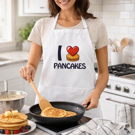 Ik hou van pannenkoeken T-shirt Standaard Schort
