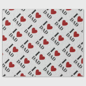 Ik hou van pap Glitter Wrapping Paper Cadeaupapier (Vlak)