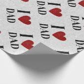 Ik hou van pap Glitter Wrapping Paper Cadeaupapier (Hoek)