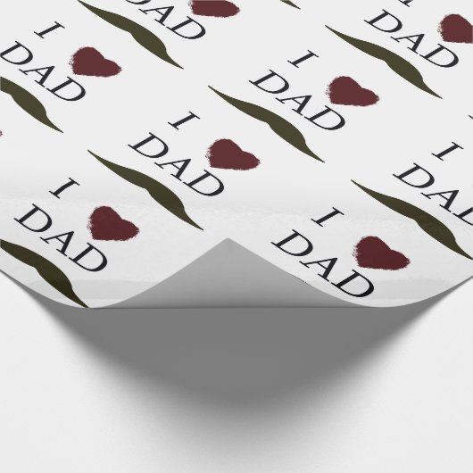 Ik hou van pap snor cadeaupapier (Hoek)