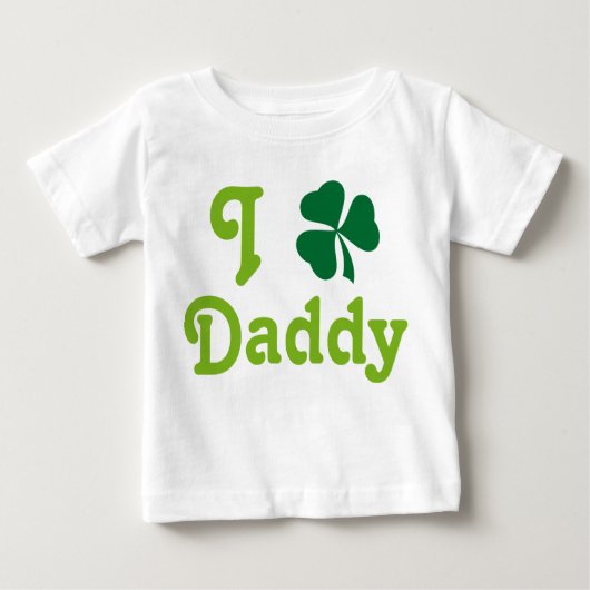 Ik hou van papa Baby Shamrock T-shirt (Voorkant)