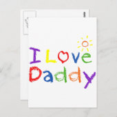 Ik hou van papa briefkaart (Voorkant / Achterkant)