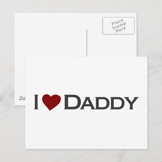 Ik hou van papa briefkaart (Voorkant / Achterkant)