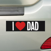 Ik hou van papa bumpersticker (Op auto)