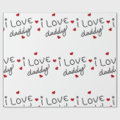 Ik hou van papa cadeaupapier (Vlak)