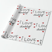 Ik hou van papa cadeaupapier (Uitgerold)