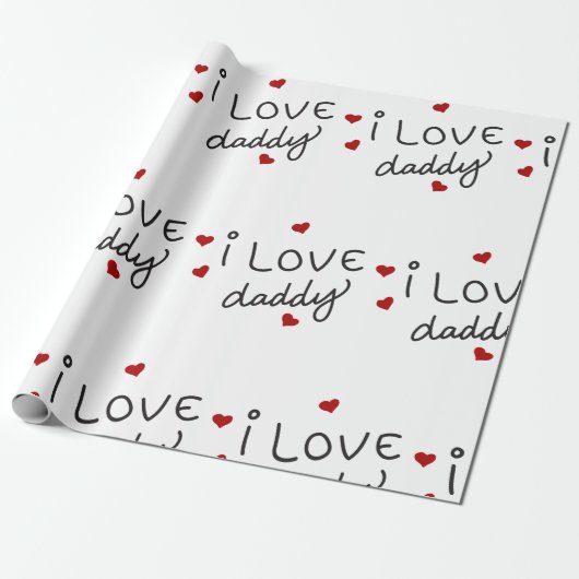 Ik hou van papa cadeaupapier (Uitgerold)