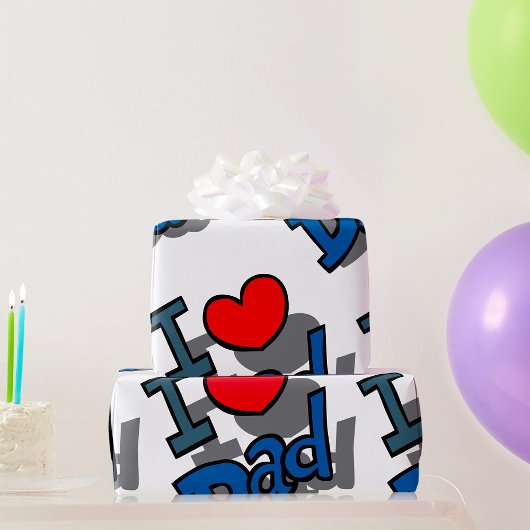 Ik hou van papa cadeaupapier
