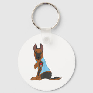 Ik hou van papa - Dog Heart Tattoo Belgische Malin Sleutelhanger