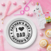 Ik hou van papa Happy Vaderdag | Bord papier (Feest)