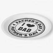 Ik hou van papa Happy Vaderdag | Bord papier (Gekanteld)