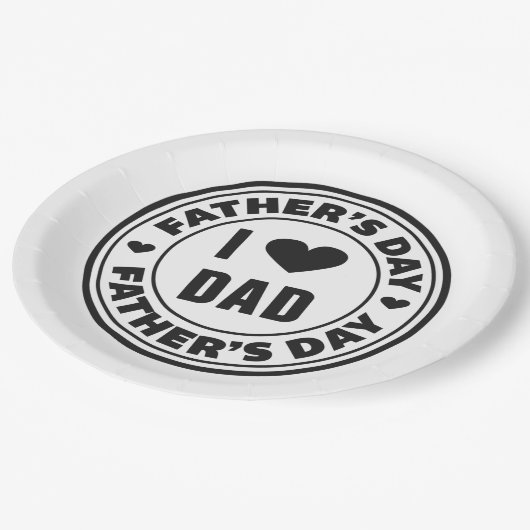 Ik hou van papa Happy Vaderdag | Bord papier (Gekanteld)