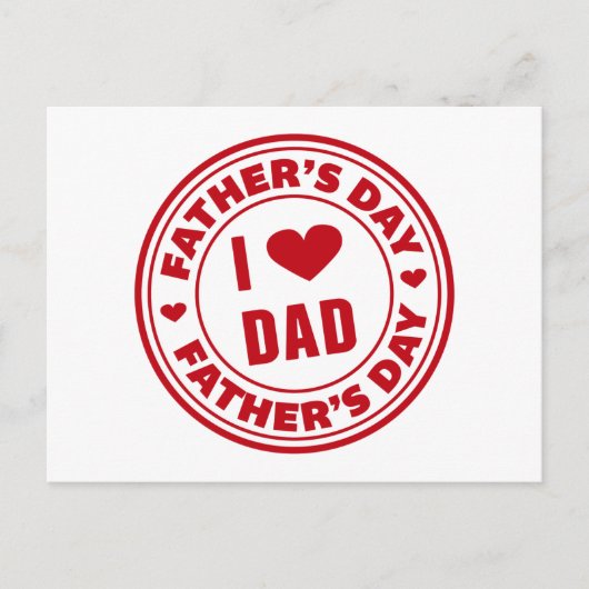 Ik hou van papa Happy Vaderdag | BRIEFKAART (Voorkant)