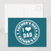 Ik hou van papa Happy Vaderdag | BRIEFKAART (Voorkant / Achterkant)