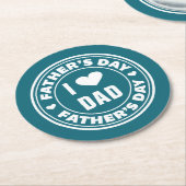 Ik hou van papa Happy Vaderdag | Onderzetter (Gebogen)