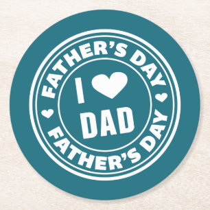 Ik hou van papa Happy Vaderdag Onderzetter