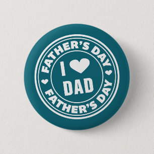 Ik hou van papa Happy Vaderdag   Pin-Button Ronde Button 5,7 Cm