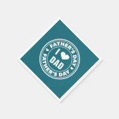 Ik hou van papa Happy Vaderdag | Servet (Hoek)