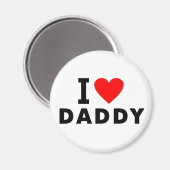 ik hou van papa hart papa sms - bericht vader symb magneet (Voorkant / Achterkant)