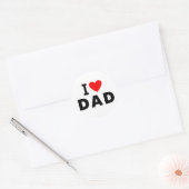 ik hou van papa hart papa sms - bericht vader symb ronde sticker (Envelop)