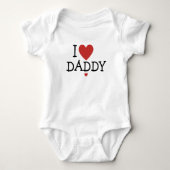 Ik hou van papa Heart Custom Romper (Voorkant)