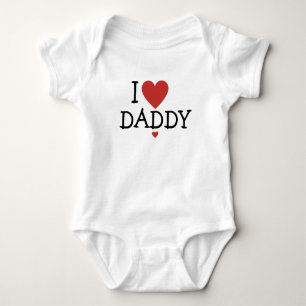 Ik hou van papa Heart Custom Romper