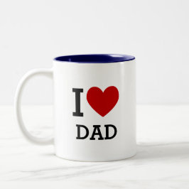 Ik hou van papa mok hart grafisch vadersgeschenk
