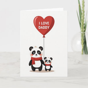 Ik hou van papa pandakaart kaart