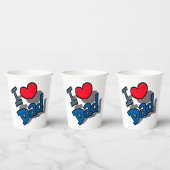 Ik hou van papa papieren bekers