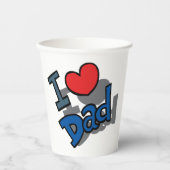 Ik hou van papa papieren bekers (Voorkant)