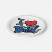 Ik hou van papa papieren bordje (Gekanteld)