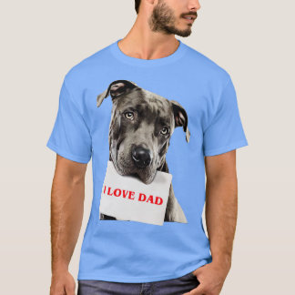 Ik hou van papa Pitbull T-shirt