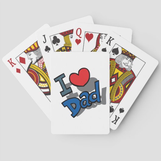 Ik hou van papa pokerkaarten (Achterkant)