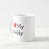 Ik hou van papa Rode Hart Koffiemok (Voorkant links)