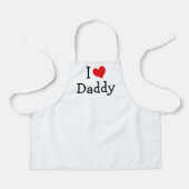 Ik hou van papa Rode Hart Schort (Voorkant)
