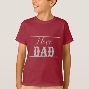 "Ik hou van papa" Rode Kids T-shirt Zoete Vaderd