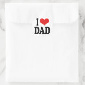 Ik hou van papa ronde sticker (Tas)