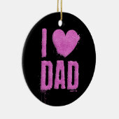 Ik hou van papa Roze Glitter Typografie | ORNAMENT (Rechts)