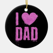 Ik hou van papa Roze Glitter Typografie | ORNAMENT (Voorkant)