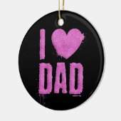 Ik hou van papa Roze Glitter Typografie | ORNAMENT (Links)