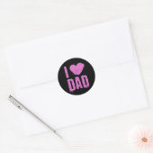 Ik hou van papa roze glitter typografie | STICKER (Envelop)