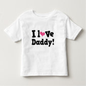 Ik hou van papa Roze Heart Kinder Shirts (Voorkant)