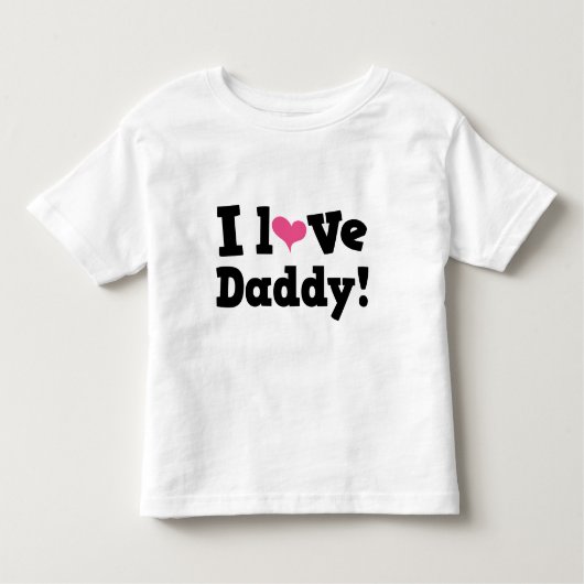 Ik hou van papa Roze Heart Kinder Shirts (Voorkant)