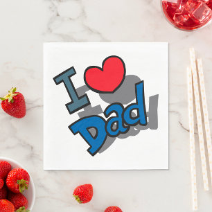 Ik hou van papa servet